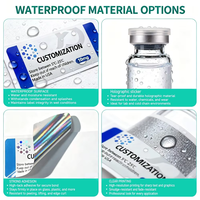 Étiquettes holographiques de qualité supérieure pour flacons, autocollants personnalisés résistants à l'eau et à l'adhérence forte pour flacons en verre de 3 ml et 10 ml