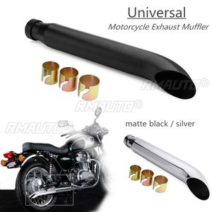 20 Inch Universal <b>Motorcycle</b> <b>Exhaust</b> Pipe Cafe Racer <b>Exhaust</b> Tip Tail Tube Chrome Black/Silver <b>Exhaust</b> <b>Systems</b> for Honda/Yamaha - Product Image 3