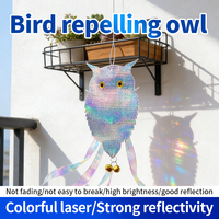 Dispositivo Disuasorio de Aves con Forma de Búho Reflectante para Ventanas de Casa, Jardín y Exteriores