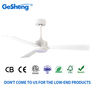 Ventilador de Techo Moderno Decorativo de 52 Pulgadas con 3 Aspas de Madera, Control Remoto, DC, con Luz LED - Product Image 1