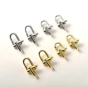 Manufacturer Jewelry Hardware Accessories Set Brass Bracelet Gripper Spring Lobster Hook Necklace Fastener Brass Jewelry U Clasp