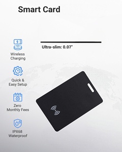 Super Mini Ultra-Thin Smart Air Tag GPS Tracker Locator Device Magnetic Charging Find My Card for <b>Wallet</b> - Product Image 2