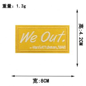 Square Iron-On Personalized Embroidered Ohh Lala pink We Out Funny Words Patches for Clothes <b>Hat</b> <b>Bag</b> Decoration - Product Image 6