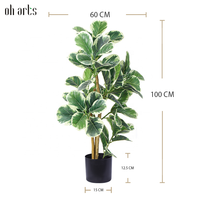 Vente chaude Décor À La Maison Oh Arts bonsaï artificiel arbre artificiel planta ficus lyrata Faux violon feuille figuier