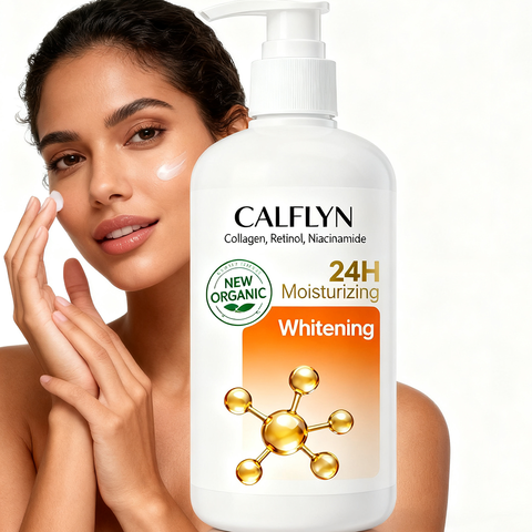 Organic Body Whitening Lotion with Collagen, Retinol & Niacinamide Moisturizing Brightening Body Cream Skincare Private Label