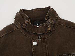 Chaqueta de béisbol de <span class=keywords><strong>aviador</strong></span> de estilo americano retro para <span class=keywords><strong>mujer</strong></span>, ropa de abrigo corta de gran tamaño Box-y, moda-Forward & Edgy - Product Image 4