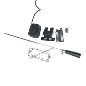 In acciaio inox universale griglia girarrosto Kit <span class=keywords><strong>BBQ</strong></span> Grill torrefazione campeggio spiedo carbone di legna Kit con motore elettrico, Spit Rod - Product Image 1