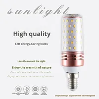 Ampoule LED Corn E27/E14 à culot vissé 12W/16W, lumière blanc chaud, 3 couleurs, dimmable, haute luminosité, alimentation AC/DC, PC, économie d'énergie, pour hôtel
