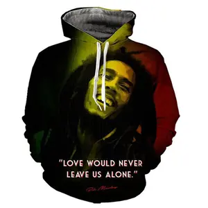 Hip Hop Rapper Oversized Hoodie Men Sweatshirt Streetwear Sublimation Sports Hoodies Bob Marley Sweatshirts