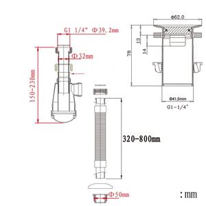 <span class=keywords><strong>TALEA</strong></span>-Kit de desagüe de lavabo de 1 1/4 ", desagüe, sifón, fontanería, fregadero, desagüe, accesorio para lavabo, salida Flexible - Product Image 6