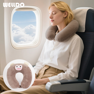 100% pur mousse à mémoire de forme oreiller de voyage housse lavable Portable oreillers de cou ergonomiques coussins de voyage pour avion voiture utilisation de bureau - Product Image 3