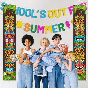 Decorazione per Festa Hawaiana Luau, Insegna Tropicale Tiki per Porta o Veranda, Banner per Festa di Compleanno <span class=keywords><strong>Aloha</strong></span> o Carnevale - Product Image 2