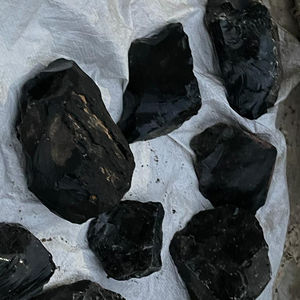 Wholesale High Quality Gemstones <b>Black</b> <b>Obsidian</b> Rough Gemstones Best Color and Quality <b>Obsidian</b> Gemstones - Product Image 2