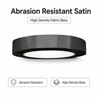 Ruban isolant pour composants électroniques, noir, satiné, mélange de coton, adhésif acrylique