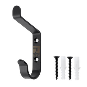 Jinnate Wall Mounted Coat Hooks Black Iron Durable Modern Style For Home Door Storage - Product Image 3