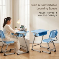 Meubles scolaires de qualité supérieure, ensemble de bureaux pour étudiants, bureaux et chaises de classe réglables et personnalisables, chaises d'école pour salle de classe
