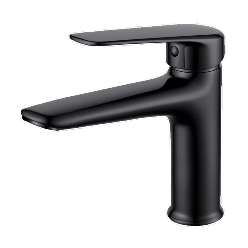 Matte Black Deck Mounted Waterfall Cold