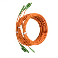 LSZH kabel Patch OM2 mm SX, 3.0MM 10m E2000 APC ke E2000 APC kabel serat optik OM2 mm untuk jaringan WiFi 4G 3G