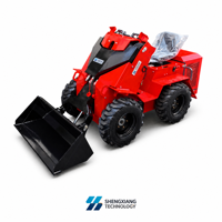 Mini-chargeuse sur pneus S490 pour l'agriculture, l'aménagement paysager et le déneigement, chargeuse compacte avec pneus renforcés