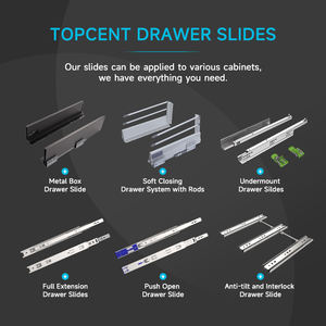 Perlengkapan Furnitur Grosir Aksesoris Kabinet Rel Laci Bantalan Bola Rel Laci Teleskopik - Product Image 6