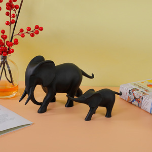 Nuova Statuetta Artistica in Resina di Madre e Figlio <span class=keywords><strong>Elefante</strong></span>, Ornamento Decorativo da Collezione per Casa, Ufficio e Soggiorno - Product Image 1