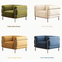 Moderner Chenille-Einzelsessel Minimalistisches Gerades Sofa für Kompakte Balkone und Wohnzimmer Maßanfertigung