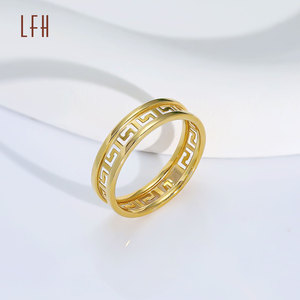 โรงงานขายส่งเครื่องประดับทองคำแท้ <span class=keywords><strong>18k</strong></span> เครื่องประดับทองคำแท้ Au750 แหวนทองคำแท้ <span class=keywords><strong>18k</strong></span> แบบกลวงบาง แหวนทองคำแท้ <span class=keywords><strong>18k</strong></span> ของแท้ - Product Image 3