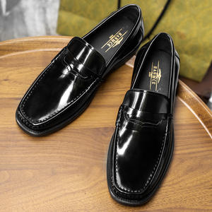 Nuevo Calzado de Moda Masculina, Zapatos Casuales de Negocios, Cuero Vacuno Genuino, Cuero Lacado, Zapatos Lefu Brillantes, Zapatos Formales de Cuero - Product Image 1