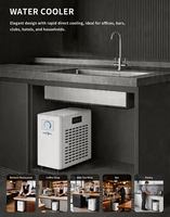 Système de refroidissement d'eau compact haute capacité à commande à distance, refroidisseur d'eau sous comptoir à refroidissement direct pour la restauration