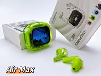 AIRMAX-Écouteurs Bluetooth étanches, écouteurs intra-auriculaires sans fil Tws Gaming Blue Tooh Écouteurs transparents Tws