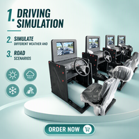 Simulateur de conduite automobile électrique à vente directe, machine d'entraînement pour auto-école, pratique de la conduite 12+