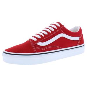 Chaussures de skate unisexes Old Skool à lacets, respirantes, légères, rouge Racing, blanc True White - Product Image 1