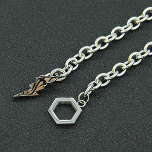 Sweet Cool <b>Titanium</b> Steel 0 <b>Chain</b> Necklace Accessory Neck <b>Chain</b>, Geometric Buckle Clavicle <b>Chain</b> Tanjing Fashion Lijing Necklace - Product Image 4