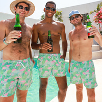 Bañador de diseño personalizado con estampado completo Pantalones cortos de surf de secado rápido Pantalones cortos de natación para hombres