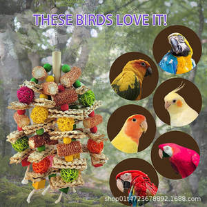 Bán Buôn Thân Thiện Với Môi Chim Đồ Chơi Con Vẹt Bền Vững Đồ Chơi Thời Trang Ngô Trái Tim Mây Nguồn Cung Cấp Cross-Biên Giới Gỗ Nhà Máy Tại Chỗ - Product Image 5