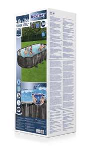 Piscina Familiar Ovalada Elevada <span class=keywords><strong>Bestway</strong></span> 5611R, Portátil, de Metal y PVC, Gran Capacidad, para Exteriores, con Accesorios - Product Image 4