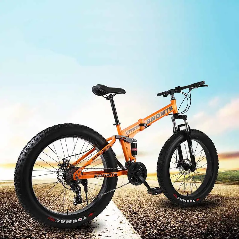 Suspensão completa mtb gorda bicicleta/mountain bike bicicleta gorda da roda/26 polegadas pneu gordo bmx dobrável bicicleta