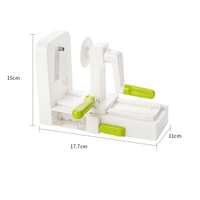 Râpe pliable en acier inoxydable, coupe-légumes manuel en spirale avec récipient, outil de cuisine portable