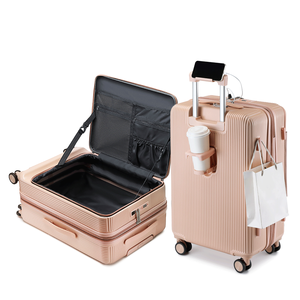 Ensemble de valises très vendues, bagages de voyage de luxe avec porte-gobelet, bagages extensibles, ensemble de 2 pièces - Product Image 1