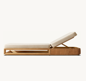 Tumbona Ajustable de Teca Resistente al Sol para Exteriores, Ideal para Hoteles, Villas y Parques - Product Image 2