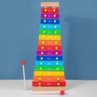 Percussion Instrument Orff Xylophone 15 Tone Music Toy 15 Scales Colorful Musical Instrument for Toddlers