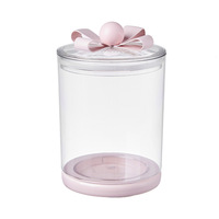 Boîte de rangement de céréales et de fruits de bureau JX, en plastique PET, scellée, en forme d'arc, transparente mate, minimaliste et moderne, 1-2 litres