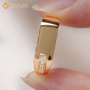 Anillo de Boda Unisex Chapado en Oro Amarillo de 14K y 18K con Diamante Cultivado en Laboratorio de Corte Redondo, Certificado por IGI, de Goldleafgem - Product Image 2