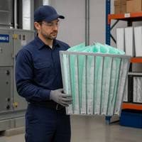 Filtre à air synthétique à longueur de poche personnalisable pour les unités de traitement d'air