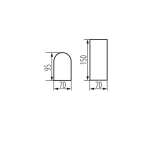 Lámpara de Jardín Kanlux Novia El 220 U D con Bombilla Reemplazable, Iluminación Exterior - Product Image 2
