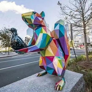 Sculture di Scoiattoli in Acciaio Inossidabile per Esterni, Geometriche, Moderne <span class=keywords><strong>e</strong></span> Astratte, per <span class=keywords><strong>Città</strong></span> <span class=keywords><strong>e</strong></span> Giardini - Product Image 1