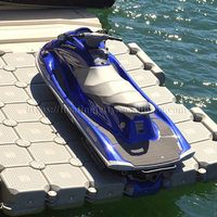 Système d'assemblage de plateforme flottante modulaire en HDPE pour jet ski, bateau et embarcation nautique