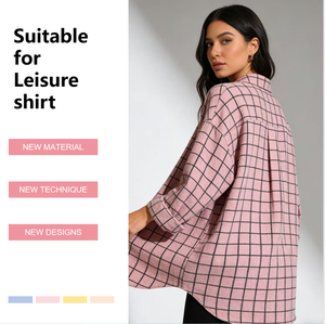 파우더 포그 체크 자카드 원단 300G 내구성 있는 체크 원단 베개 및 남녀 의류에 적합 - Product Image 4