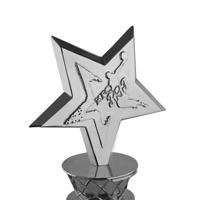 Meilleure vente Événement sportif Golden Star Awards Trophée Étoile en métal brillant