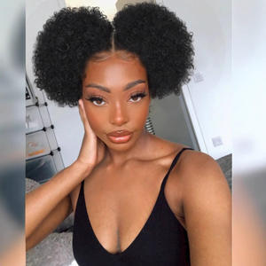 Perruque Afro FQ11 12 13 -86*86*5 noire résistante à la chaleur avec frange en fibre haute température Miss Fashion Beauty Wigs - Product Image 5